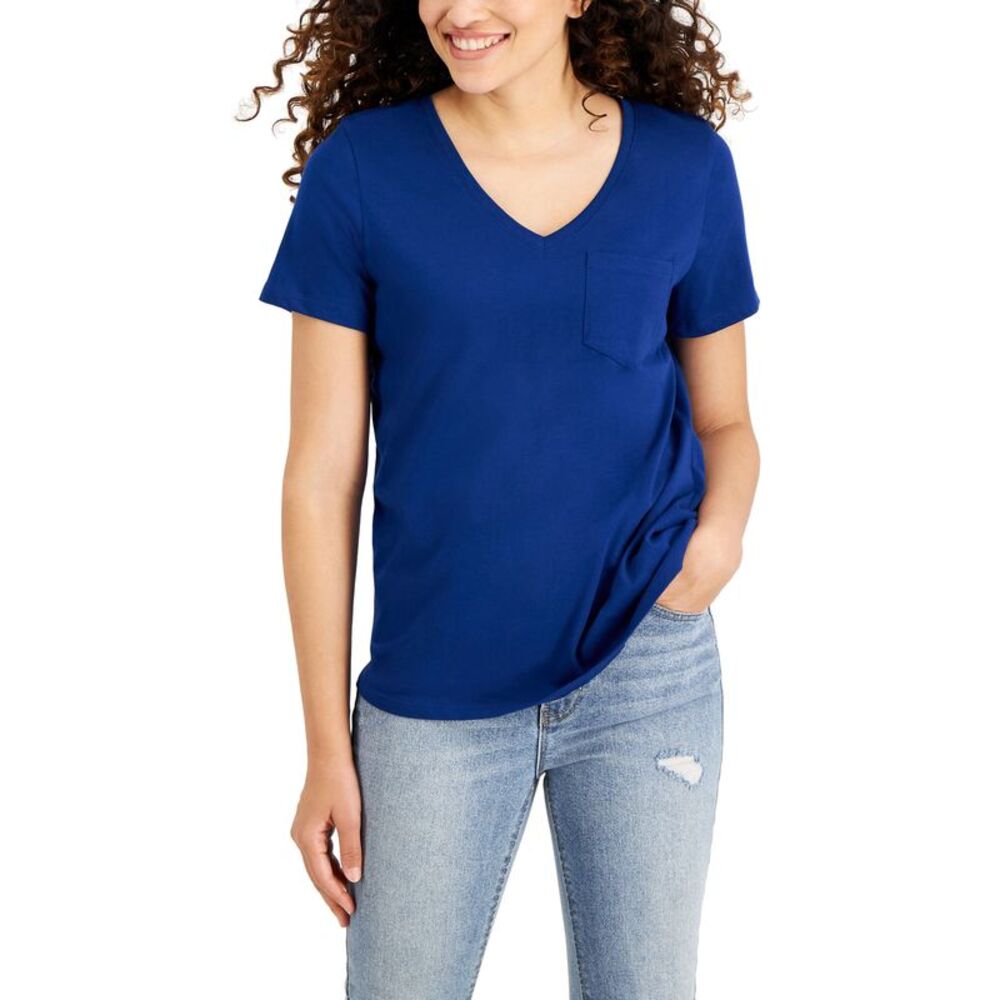 Style & Co Cotton V Neck T-Shirt
